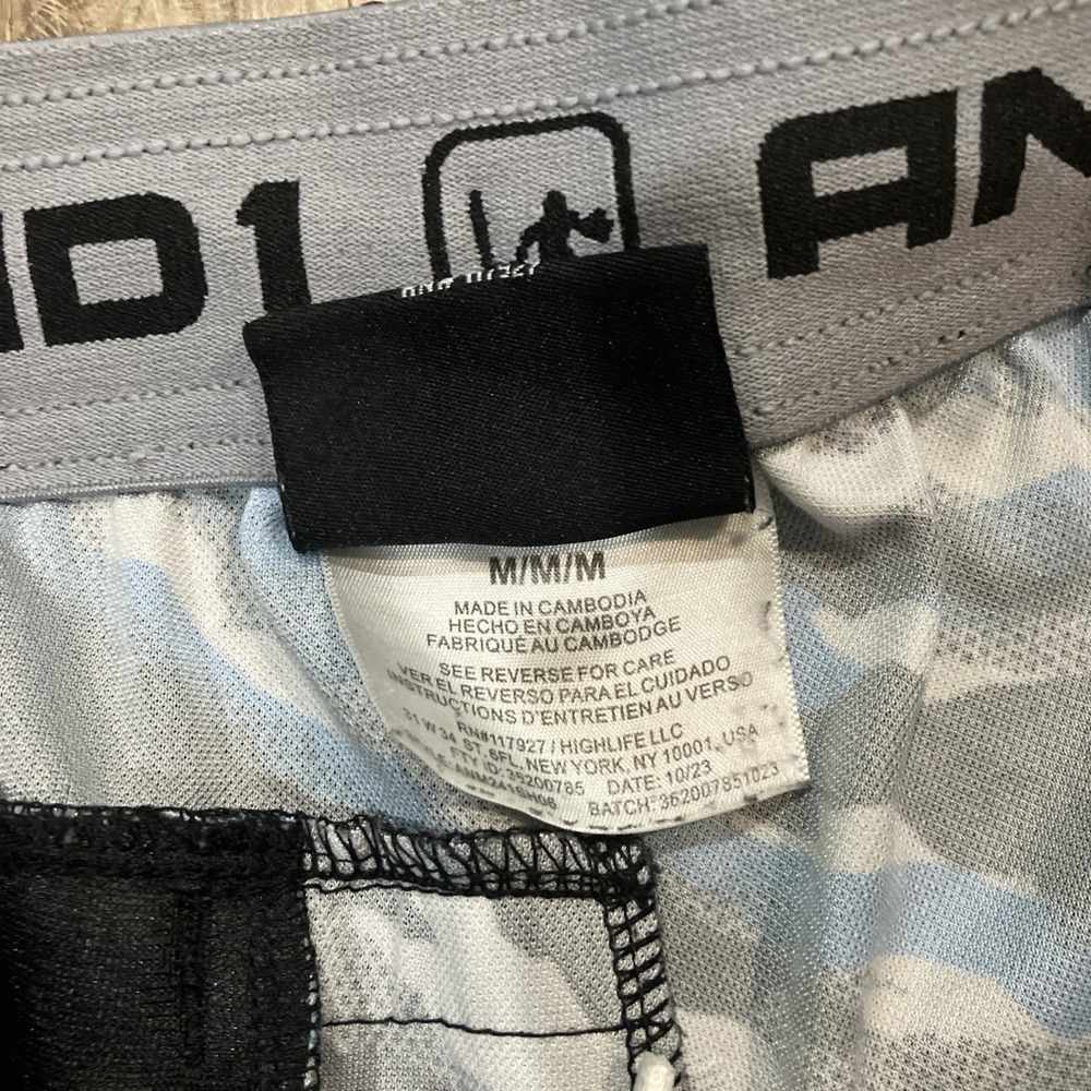 And1 Basketball Shorts Blue Camo M - Picture 4 of 4